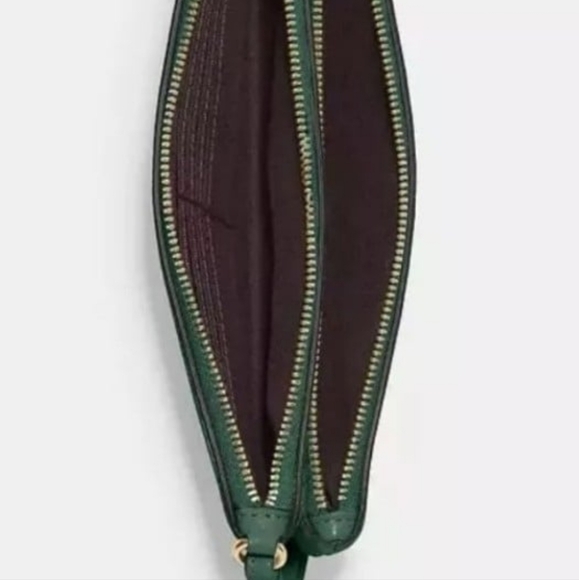 NWT COACH Double Zip Wallet In Im/Dark Pine - Picture 2 of 4